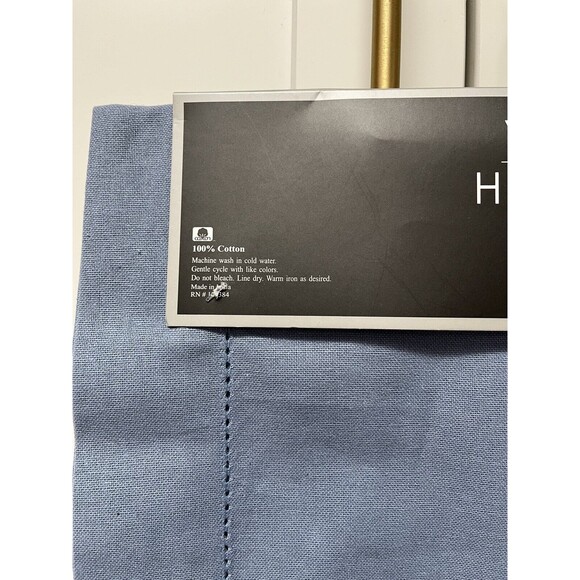 NWT Vienna Hemstitch Blue Table Linen Runner 14 x 72 100% Cotton Classic - Picture 5 of 5